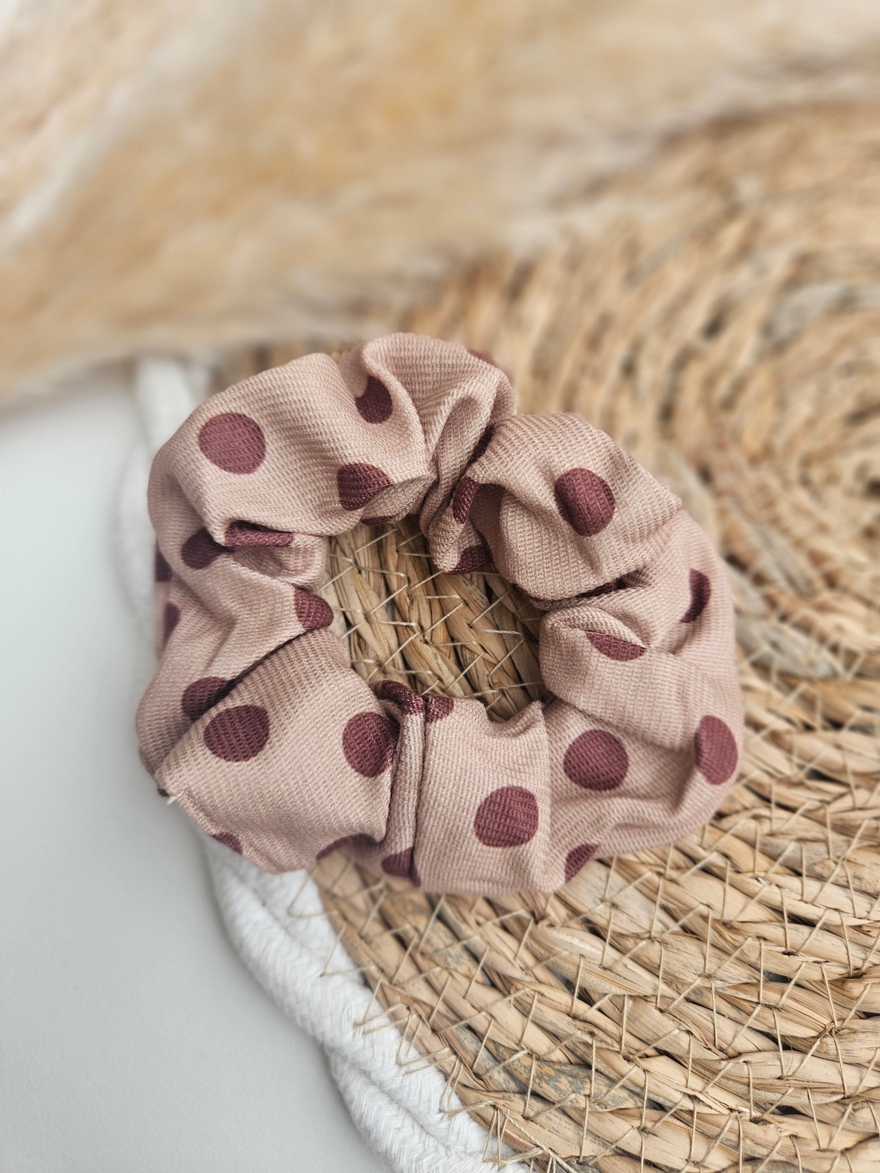 Chouchou upcyclé – Couleurs terre & soleil