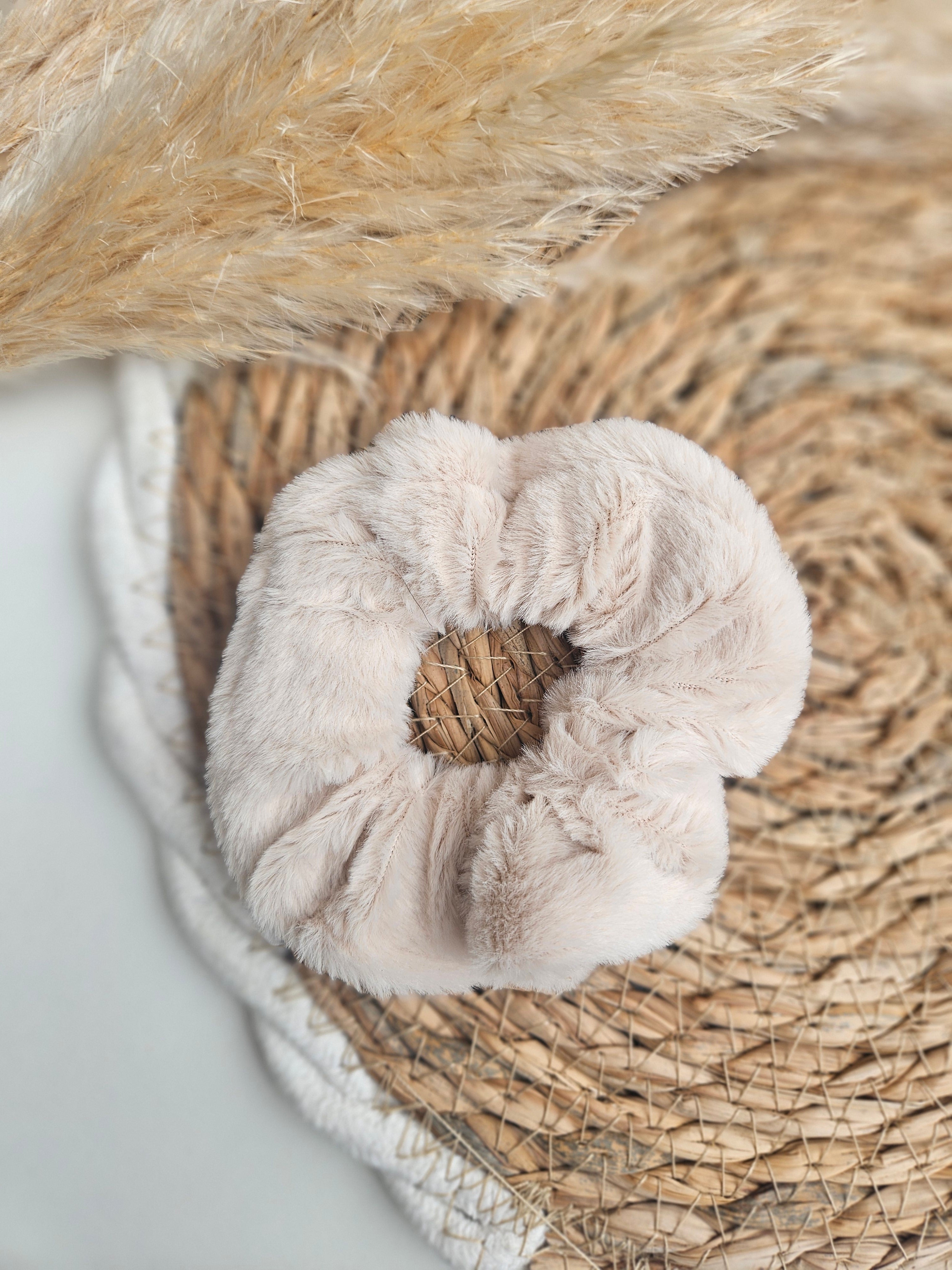 Chouchou upcyclé – Couleurs terre & soleil