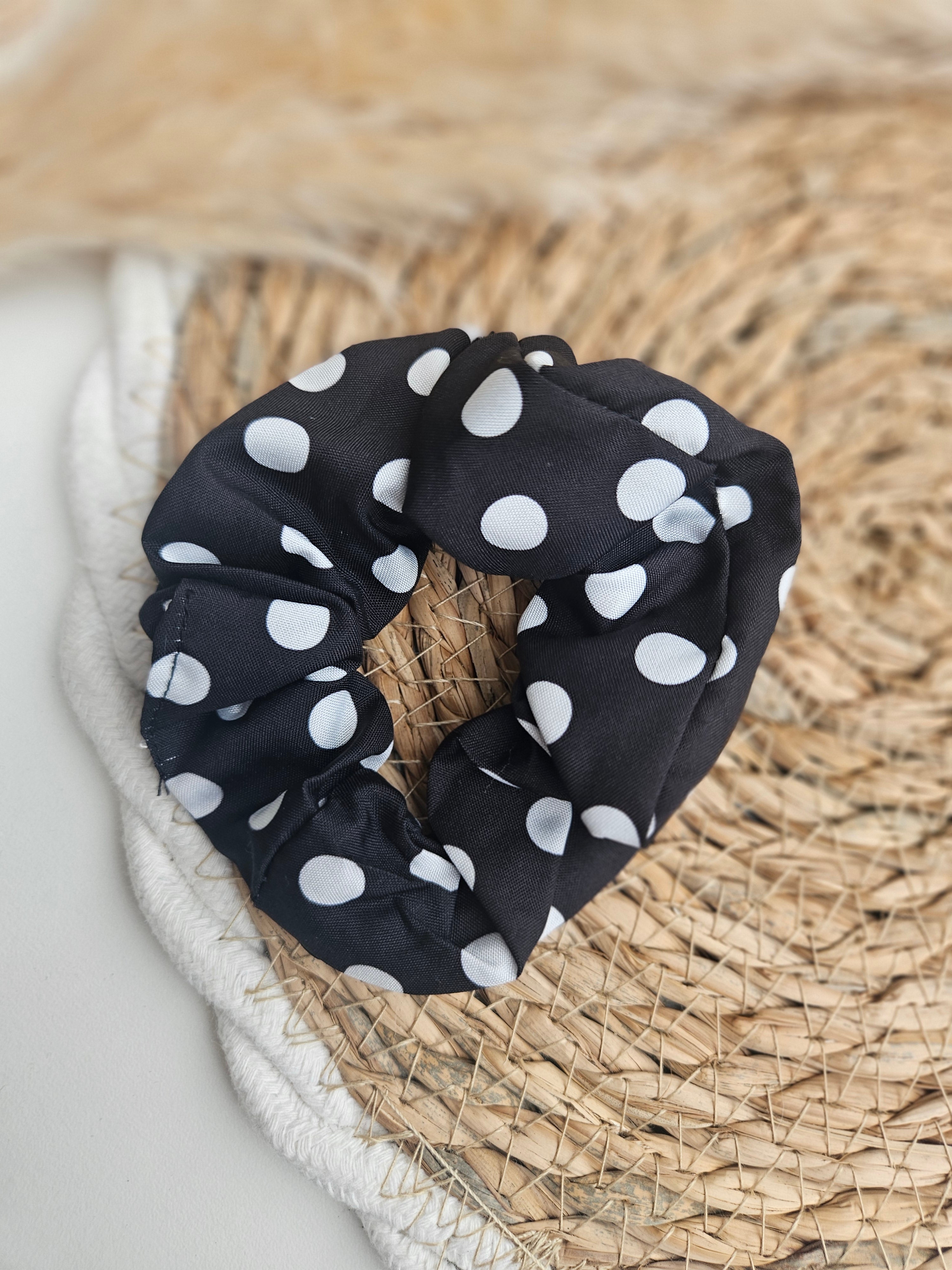 Chouchou upcyclé - Noir & Blanc