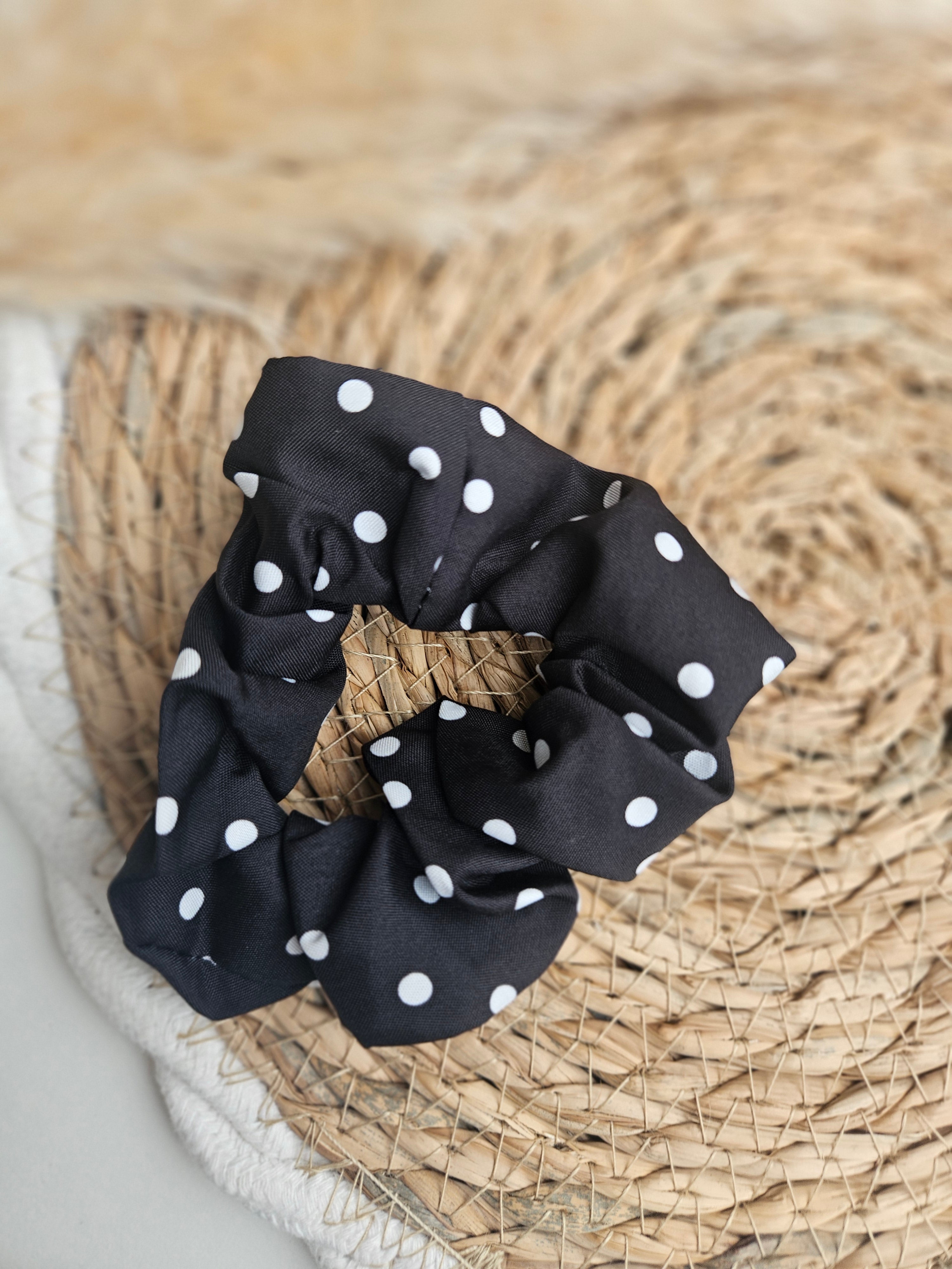 Chouchou upcyclé - Noir & Blanc