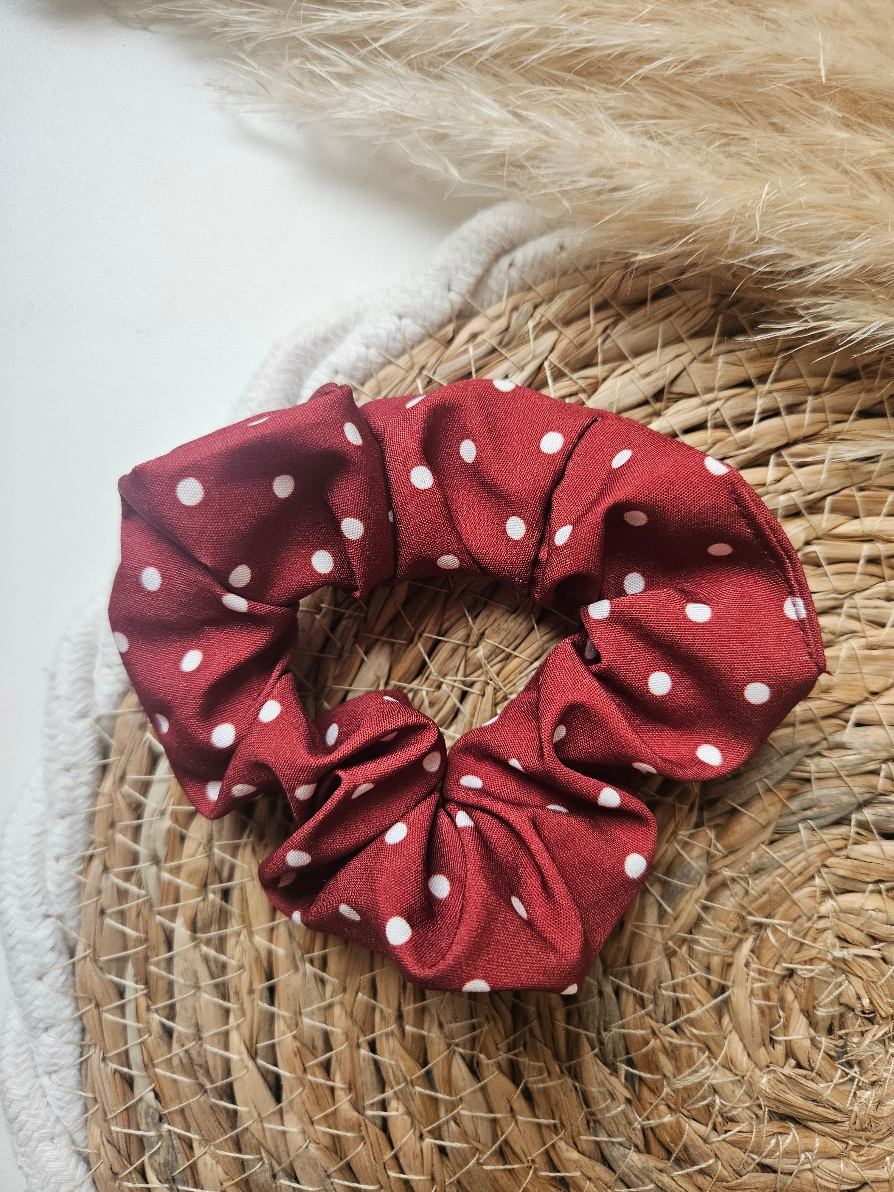 Chouchou upcyclé – Couleurs Rouge