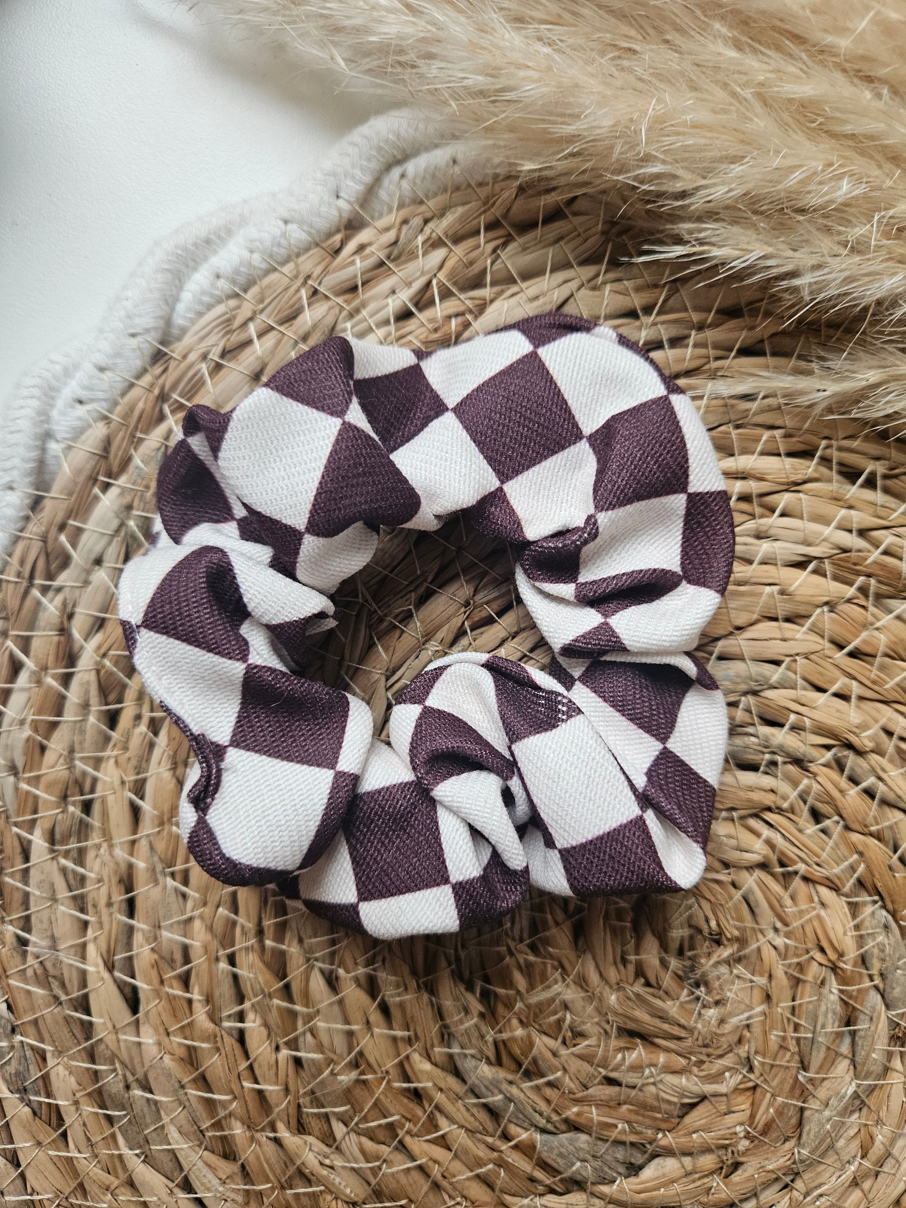 Chouchou upcyclé – Couleurs terre & soleil