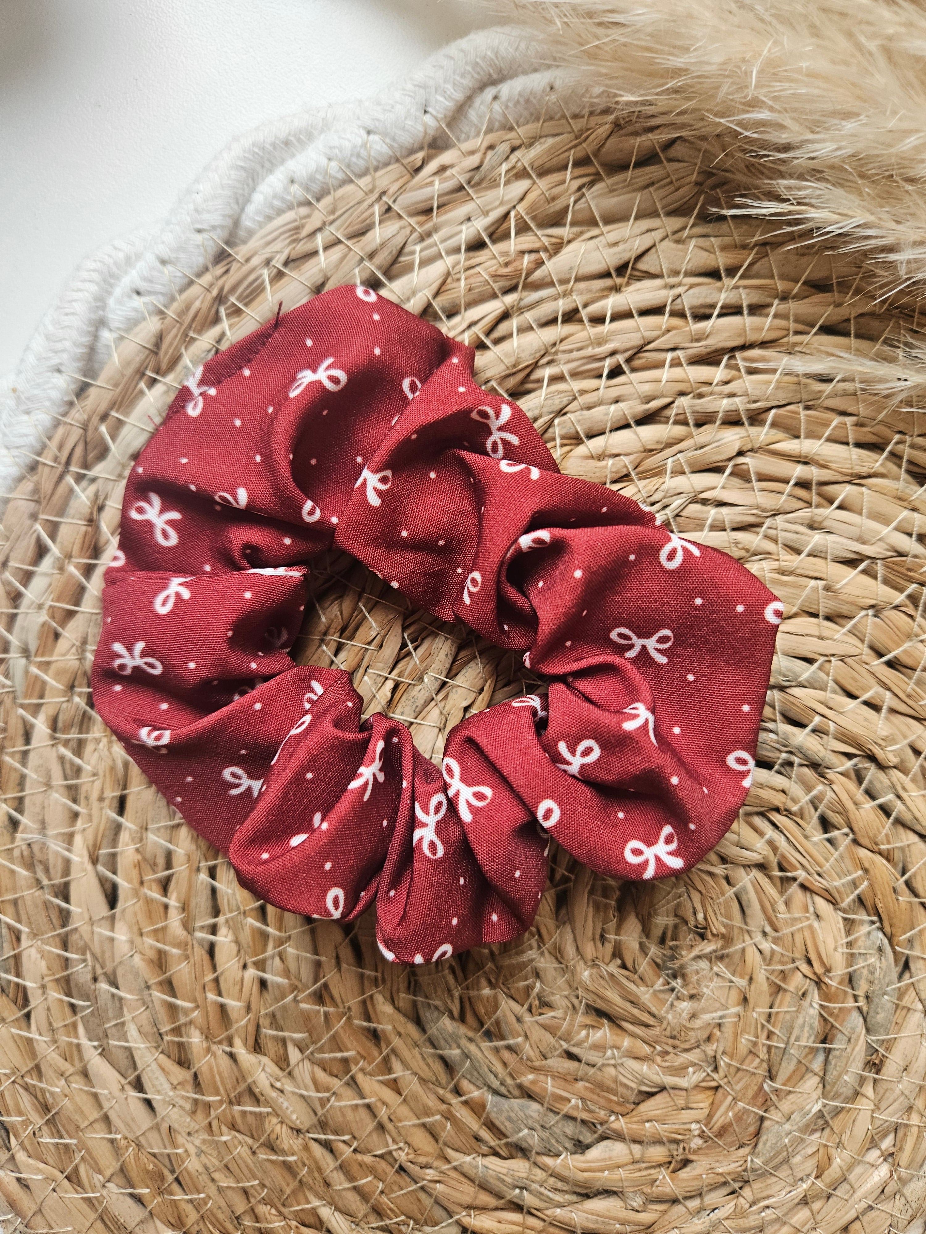 Chouchou upcyclé – Couleurs Rouge