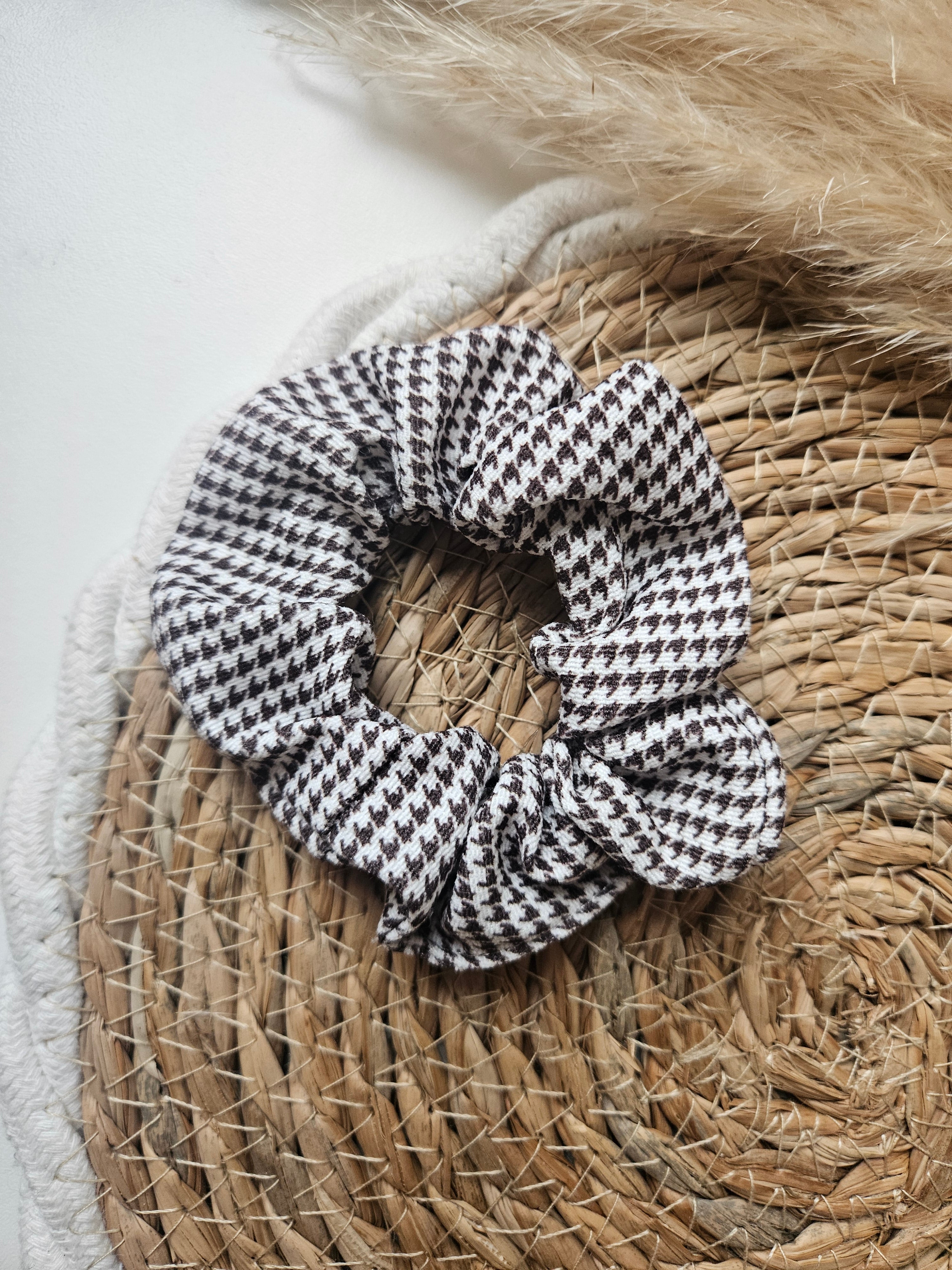 Chouchou upcyclé – Couleurs terre & soleil