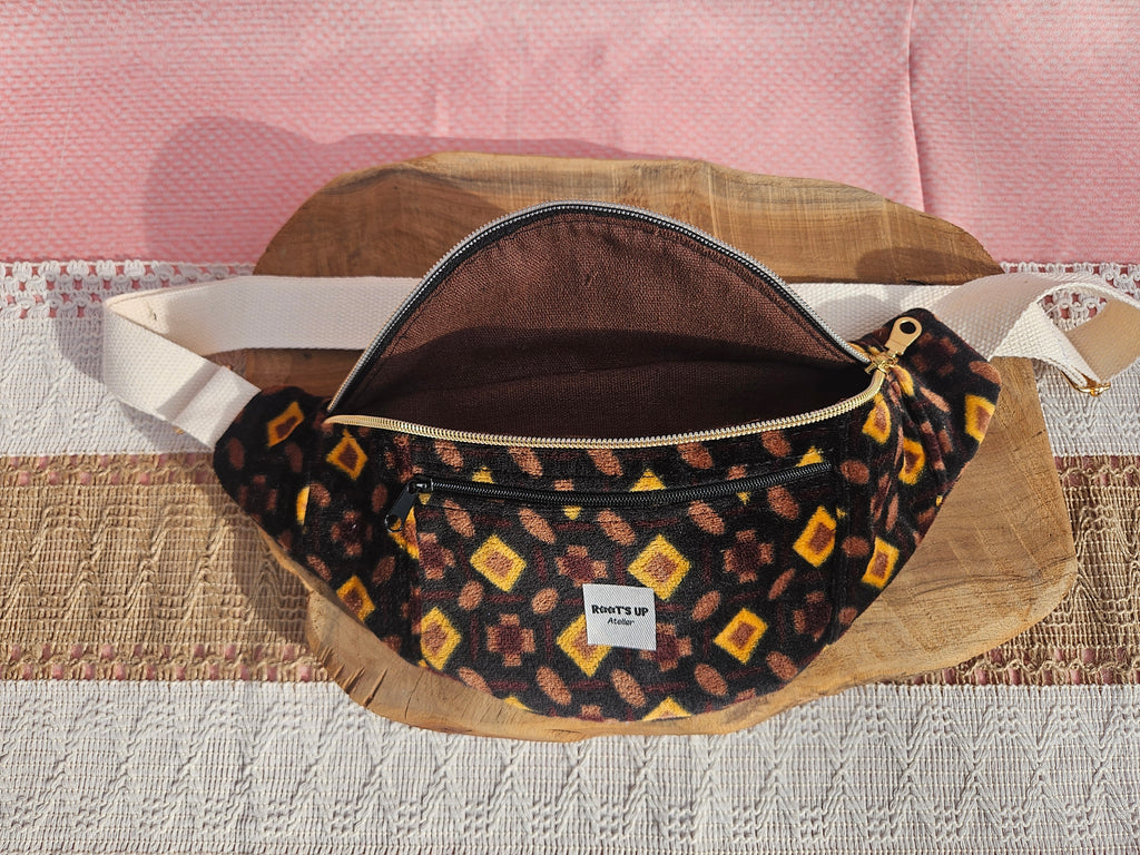 Sac banane 2 poches – Pièce unique upcyclée