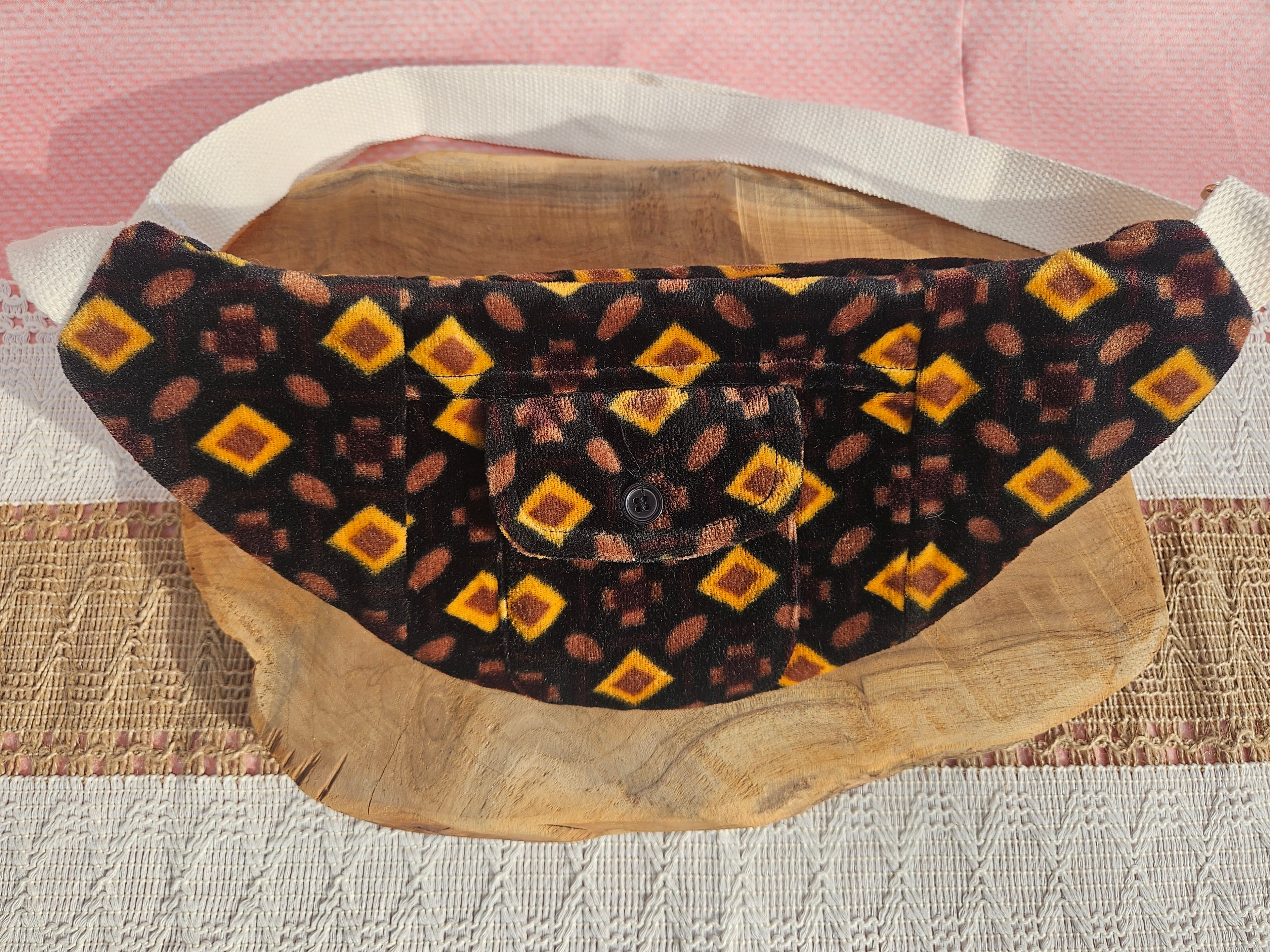 Sac banane 2 poches – Pièce unique upcyclée