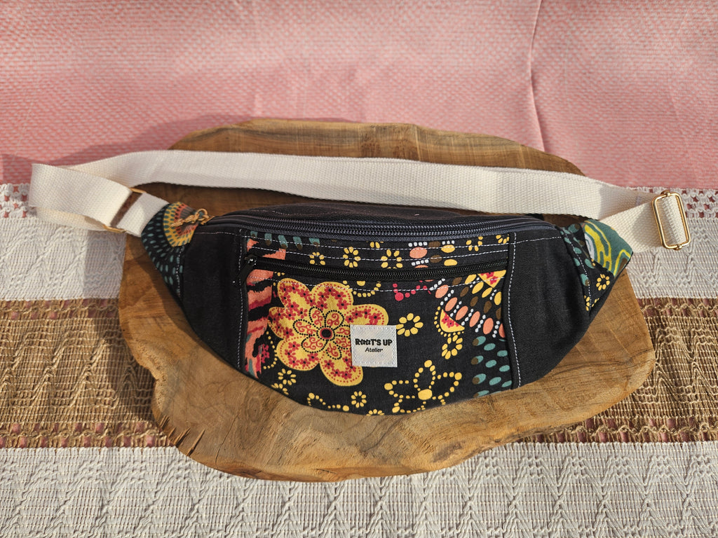 Sac banane 2 poches – Pièce unique upcyclée