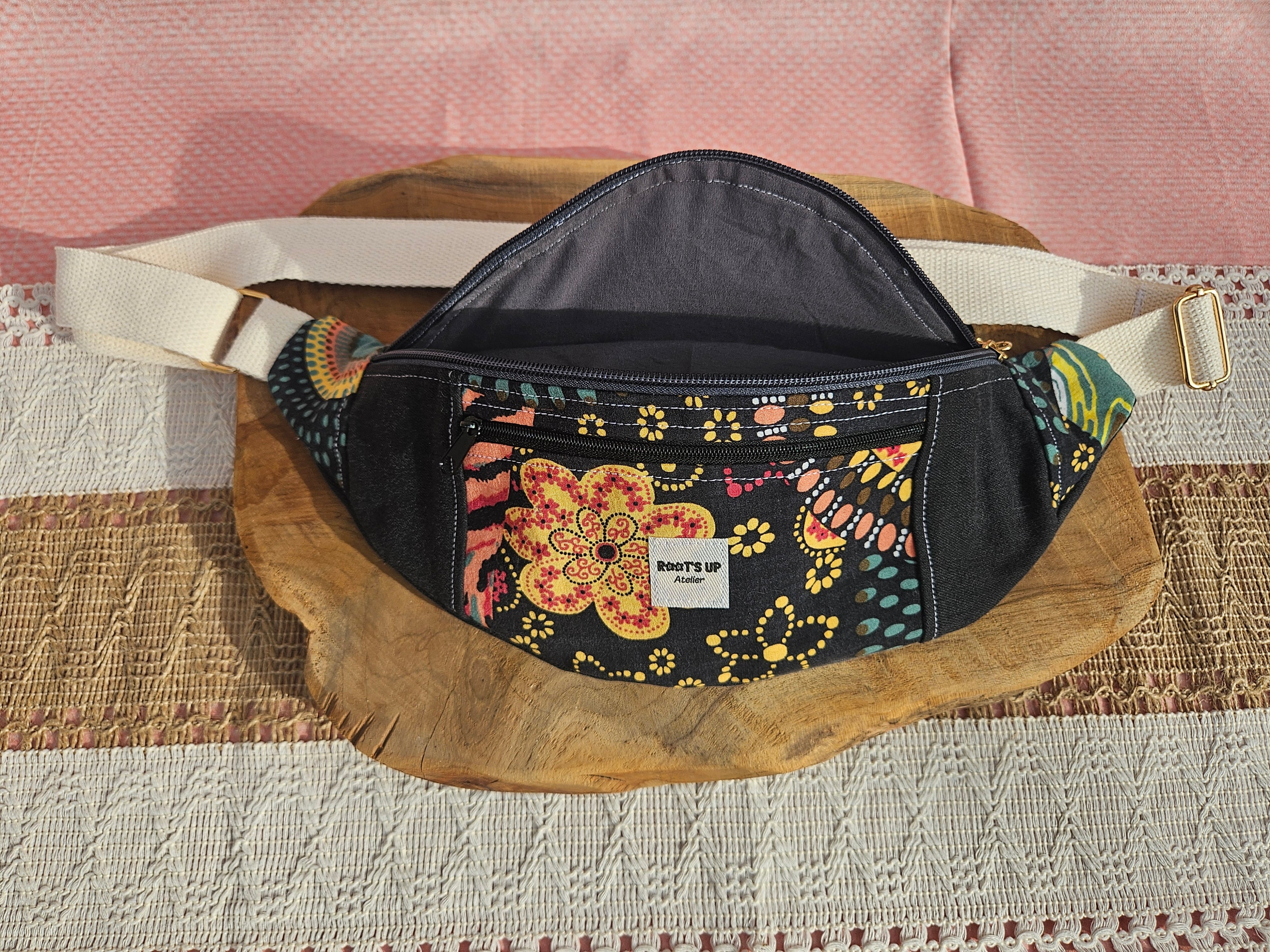 Sac banane 2 poches – Pièce unique upcyclée