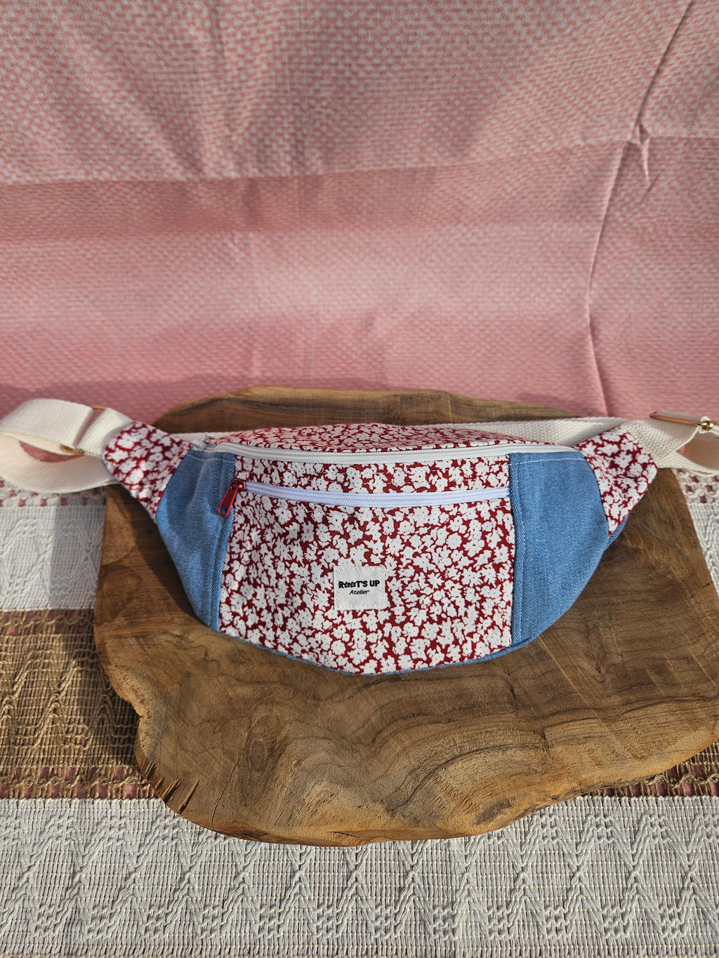 Sac banane 2 poches – Pièce unique upcyclée