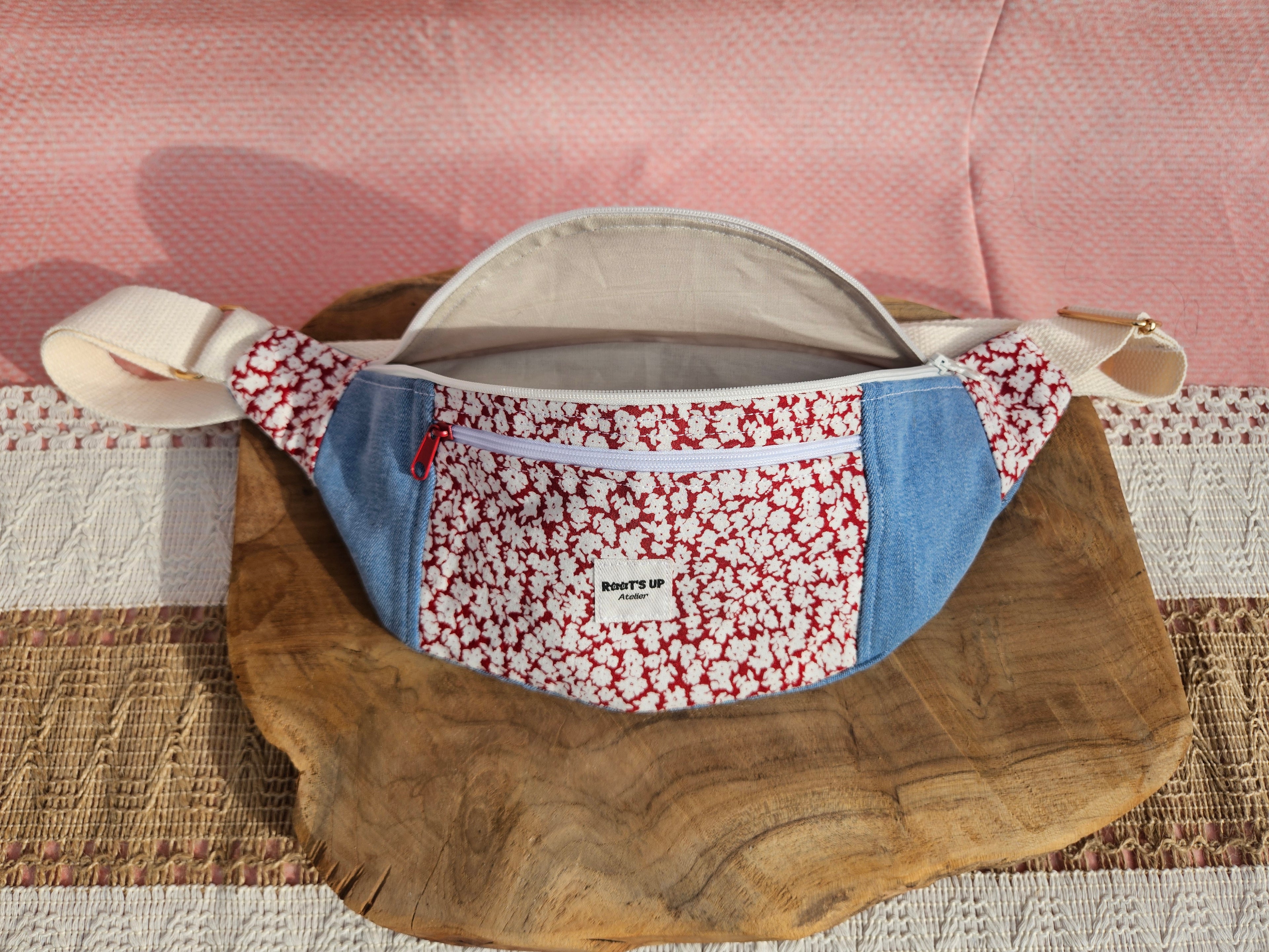 Sac banane 2 poches – Pièce unique upcyclée