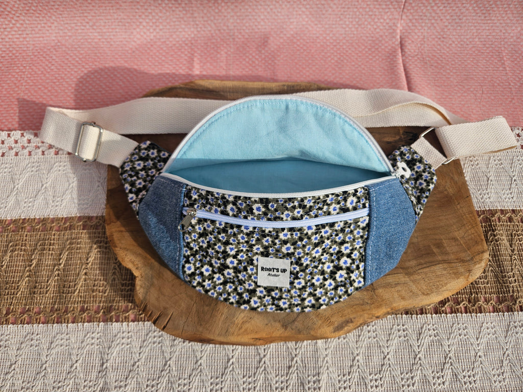 Sac banane 2 poches – Pièce unique upcyclée