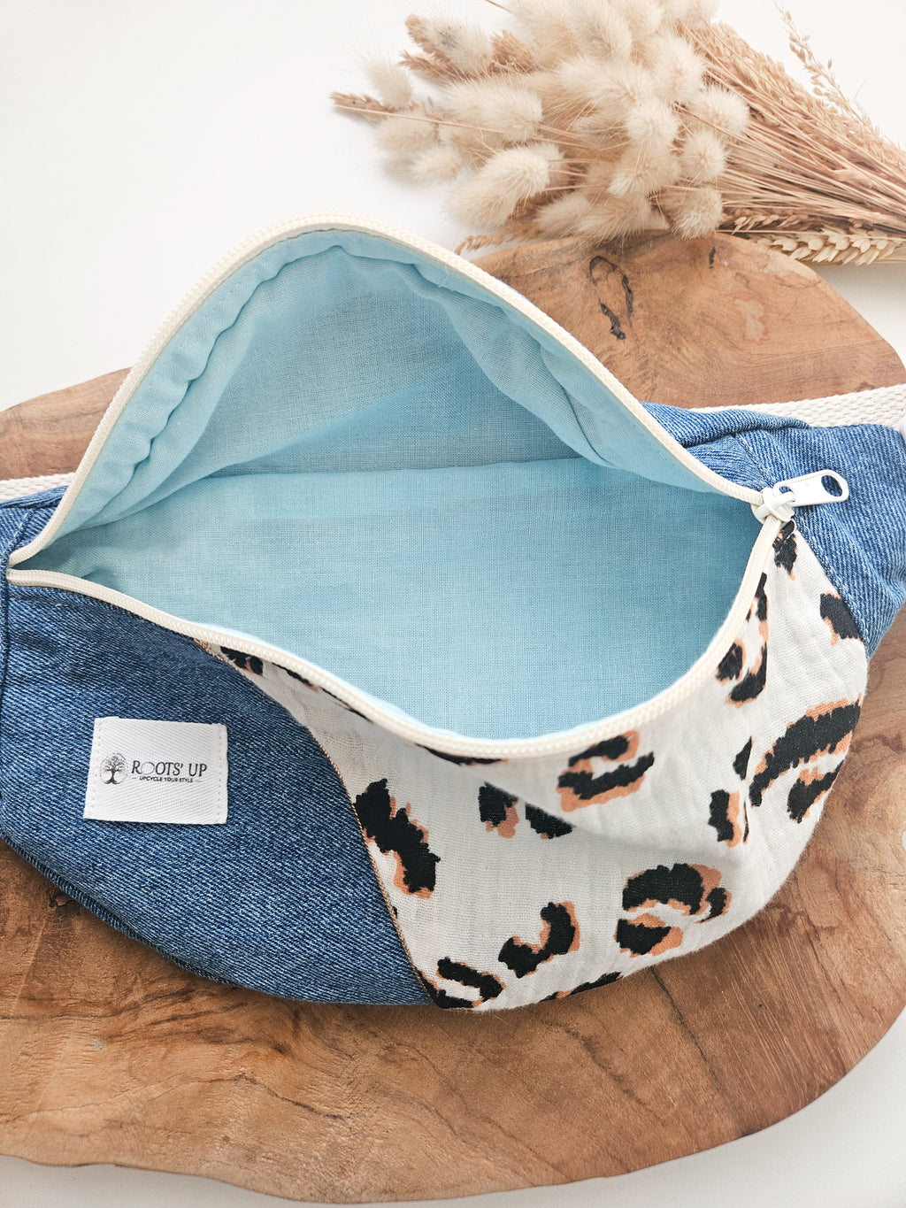 Banane Jean & Léopard upcycling - fait main | Root's Up Atelier