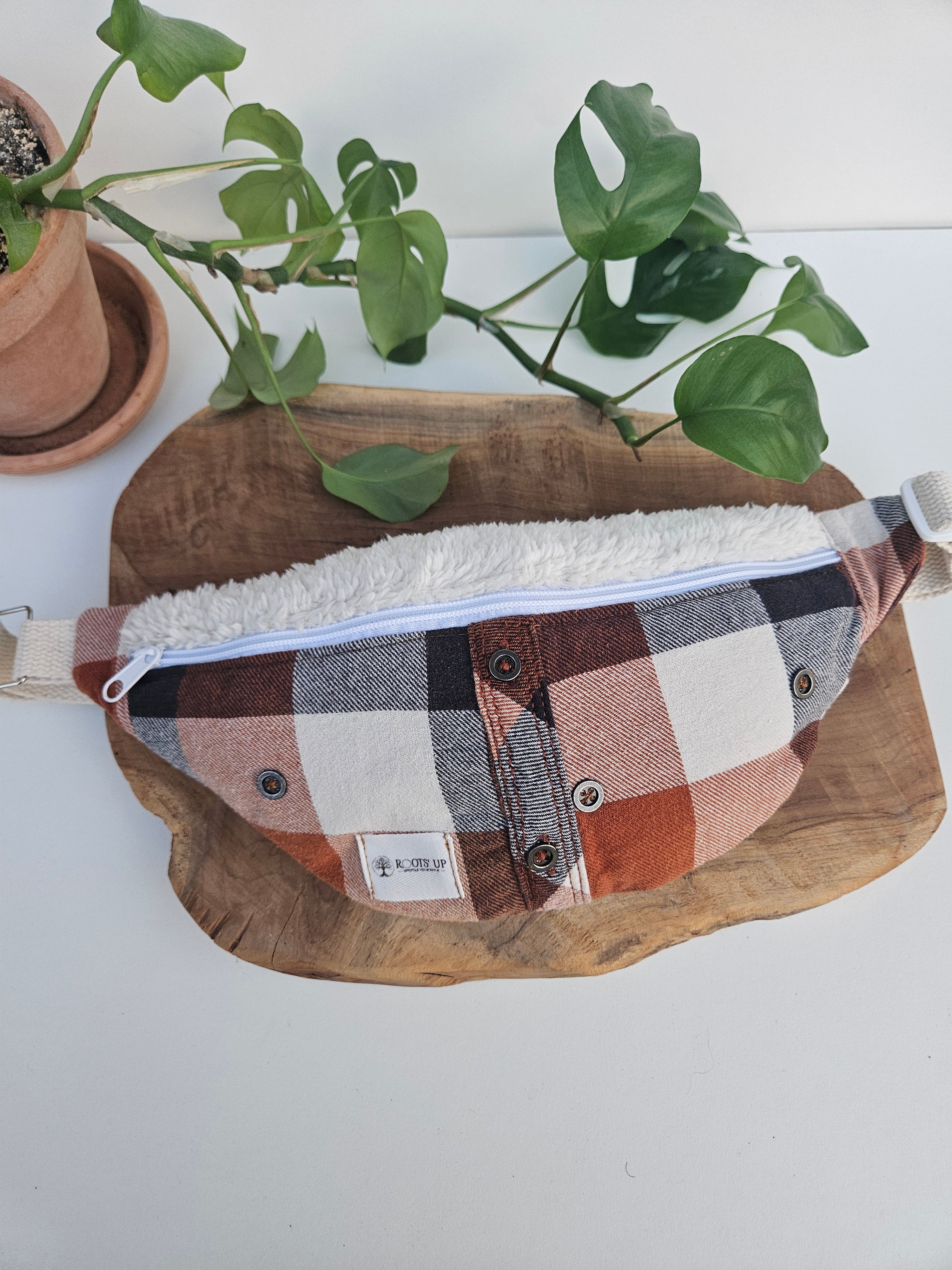 Sac banane a carreaux