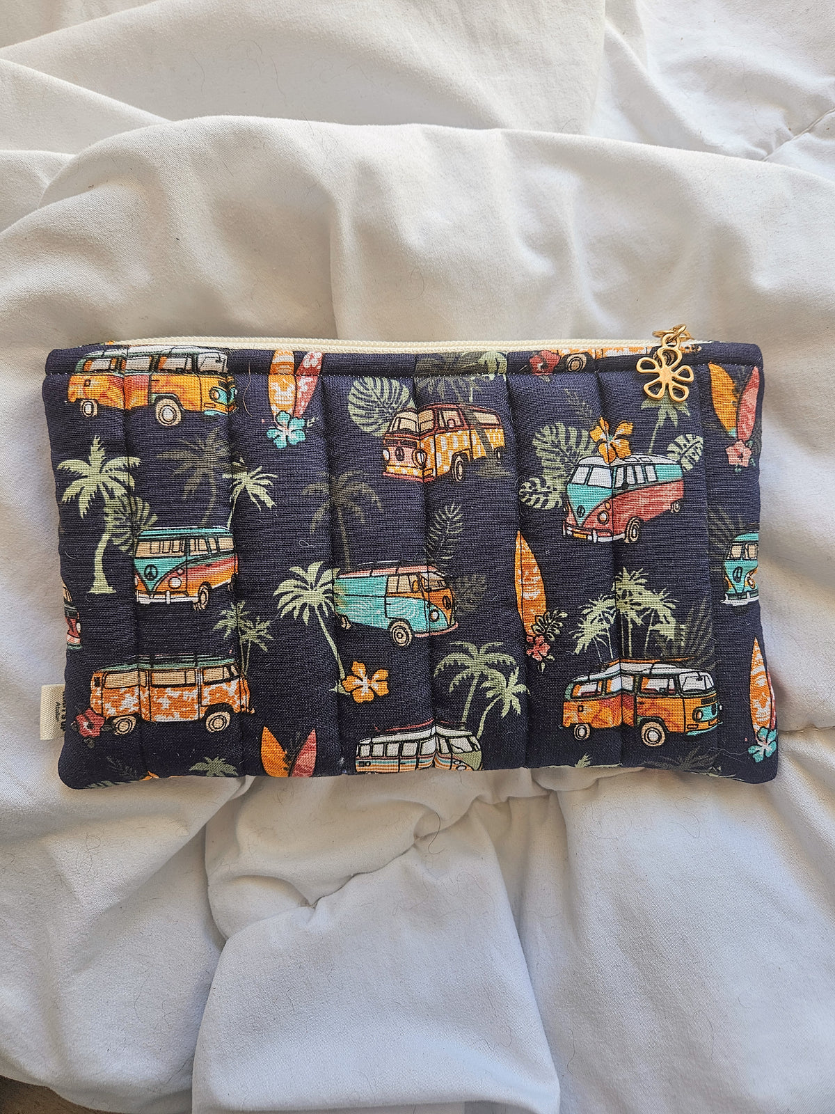 Trousse plate molletonnée en tissu