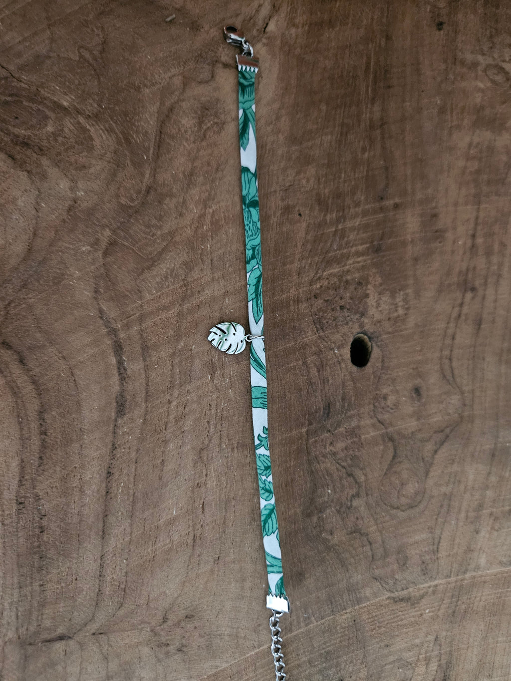 Bracelet Tissu Fleuille monstera