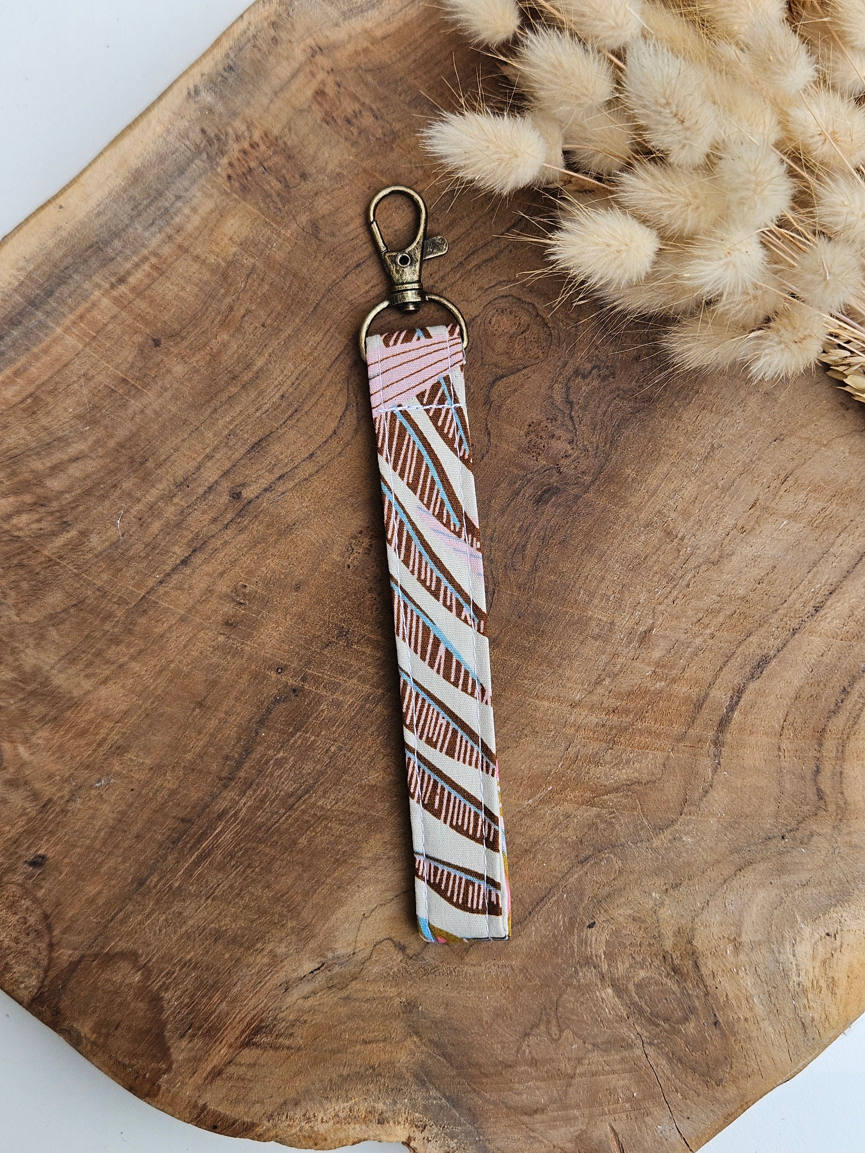 Porte-clés en tissu upcyclé