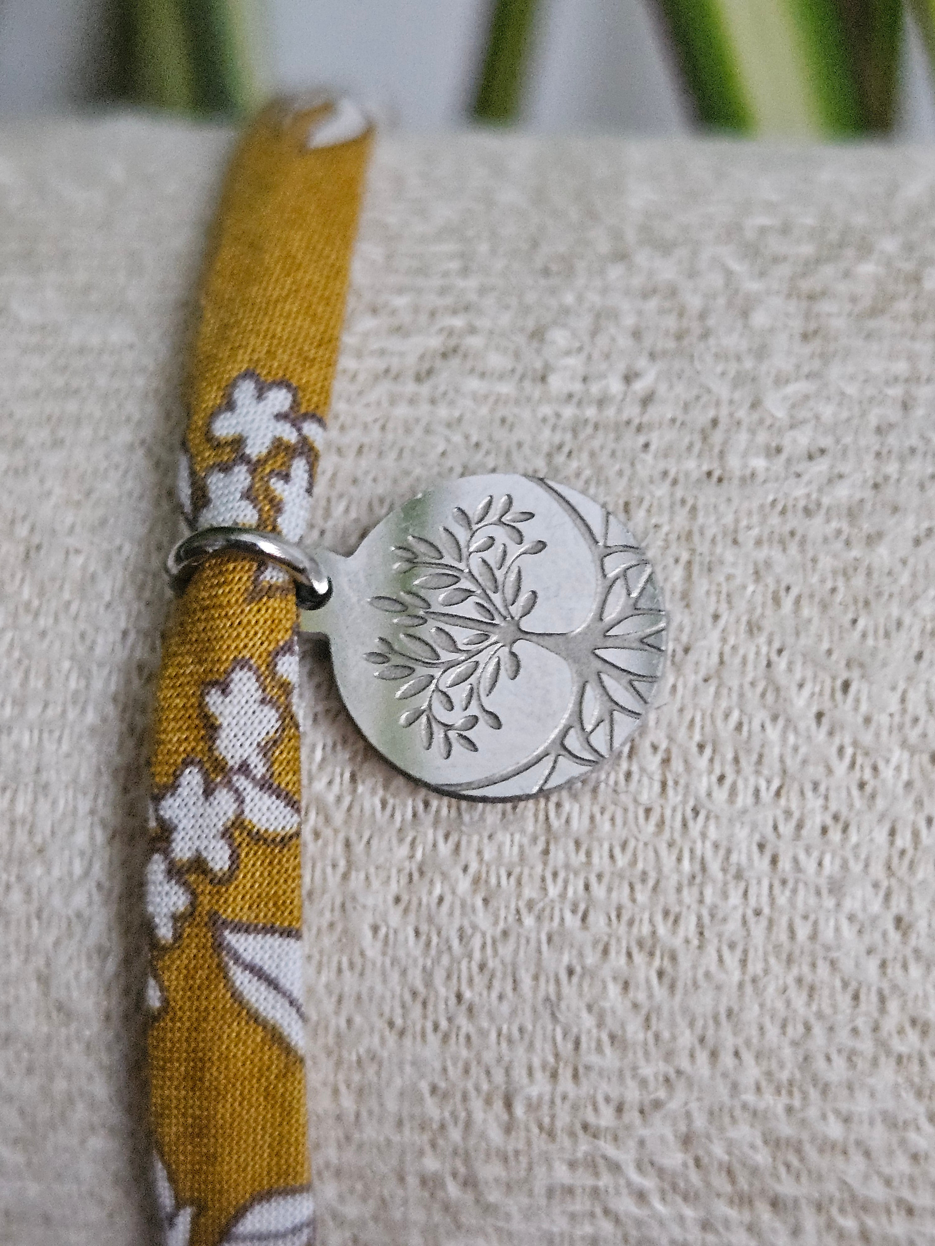 Bracelet tissu arbre de vie