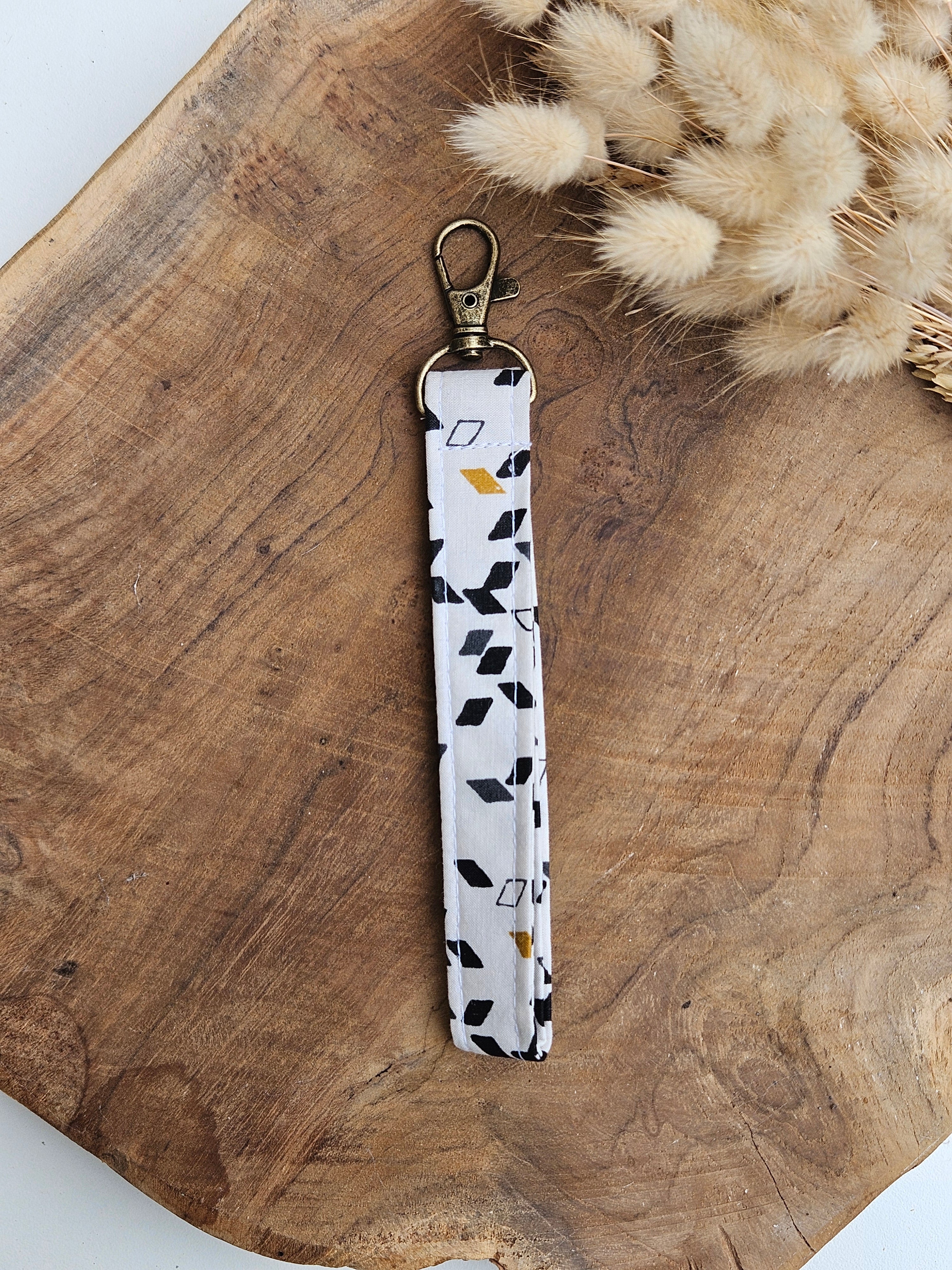 Porte-clés en tissu upcyclé