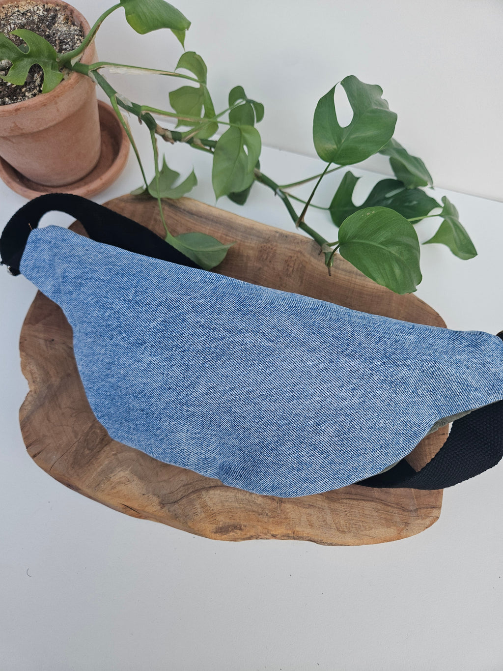 Sac banane jean kaki & bleu