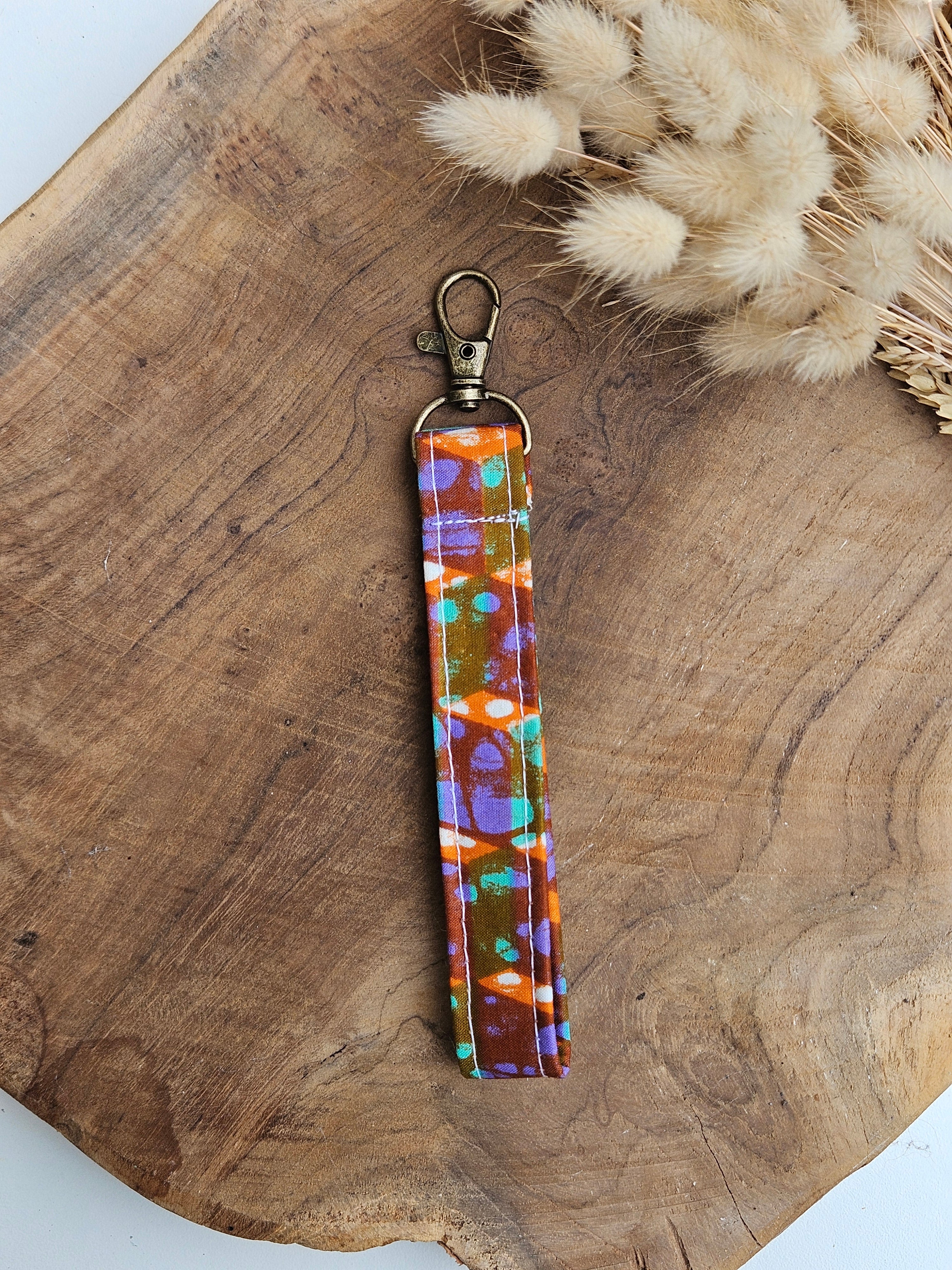 Porte-clés en tissu upcyclé