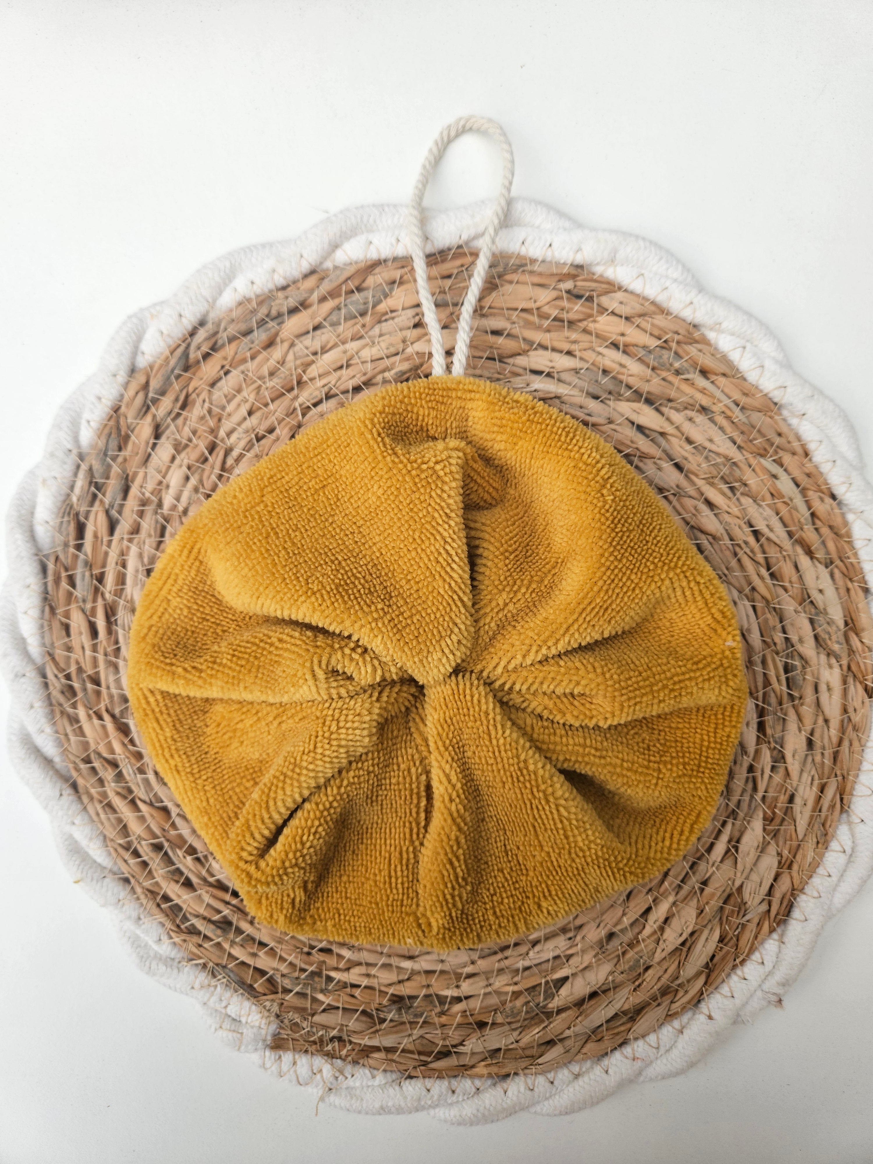 Fleur de douche lavable XL en éponge de bambou